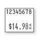 5030850 SATO PB2 Prisetikett Sato PB2 18 x 16 mm hvit etikett med permanent lim (1.500)